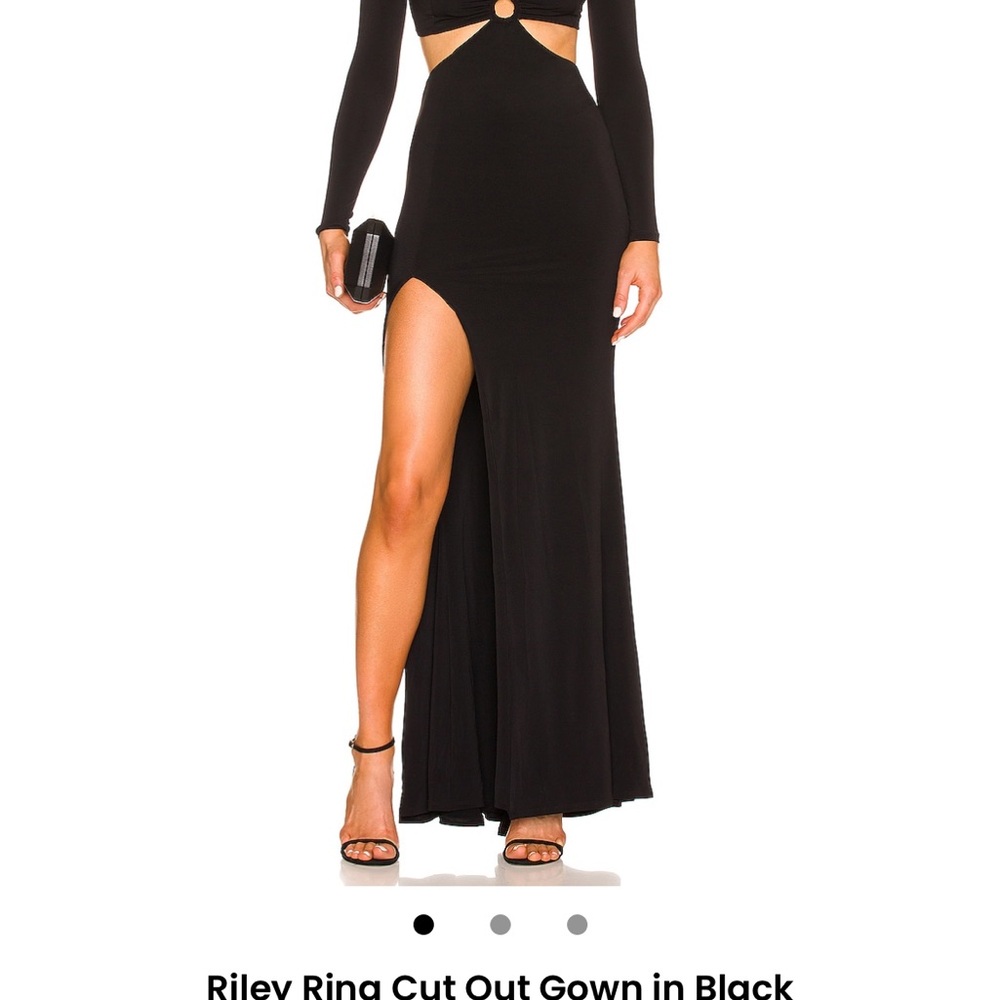 Elegant Black Cut-Out Gown